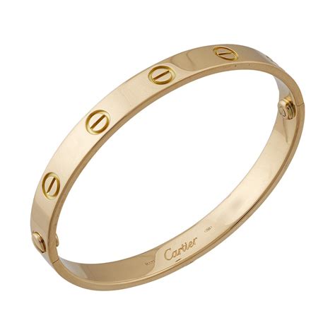 cartier 18k gold love bracelet|cartier love bracelet real gold.